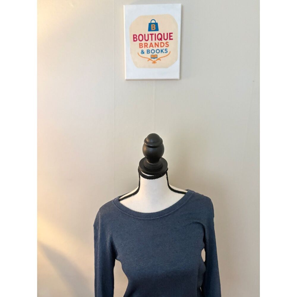 Michael Stars Navy Lightweight Knit Long Sleeve Top – One Size